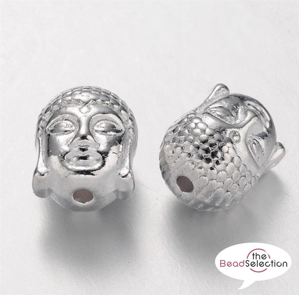 TIBETAN SILVER BUDDHA SPACER BEADS CHARMS CHOICE CHAKRA JEWELLERY MAKING