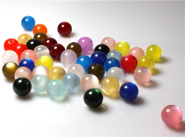 50 RESIN ACRYLIC CAT EYE BEADS 8mm MIXED COLOUR TOP QUALITY ACR105