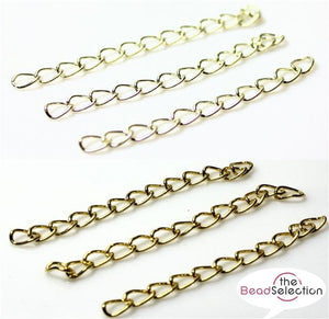 50 Extension Link Chain Tail Extender 50mm Silver / Gold Plated JEWELLERY MAKING