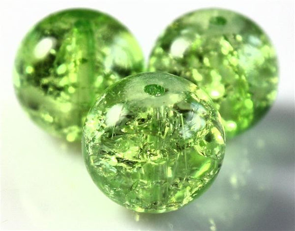 6mm CRACKLE GLASS BEADS ROUND