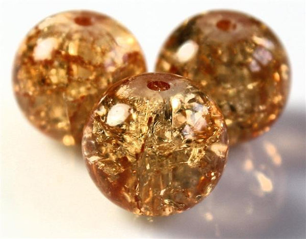 6mm CRACKLE GLASS BEADS ROUND