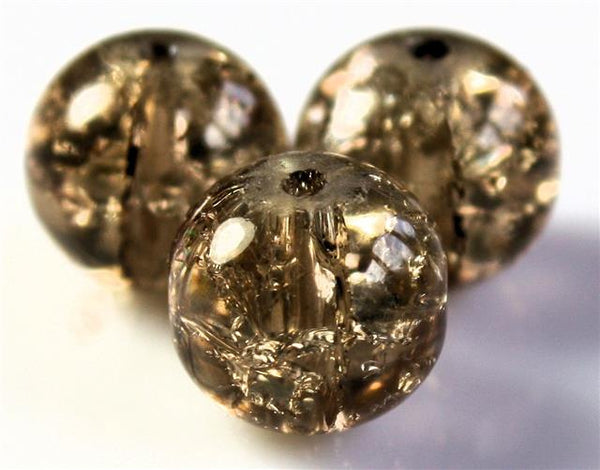 6mm CRACKLE GLASS BEADS ROUND