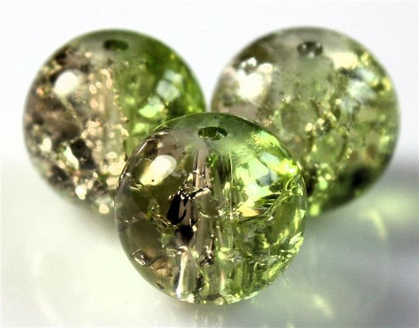 8mm CRACKLE GLASS BEADS ROUND