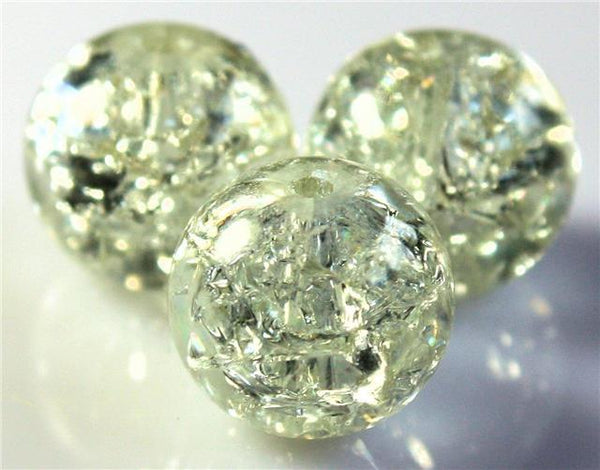 6mm CRACKLE GLASS BEADS ROUND