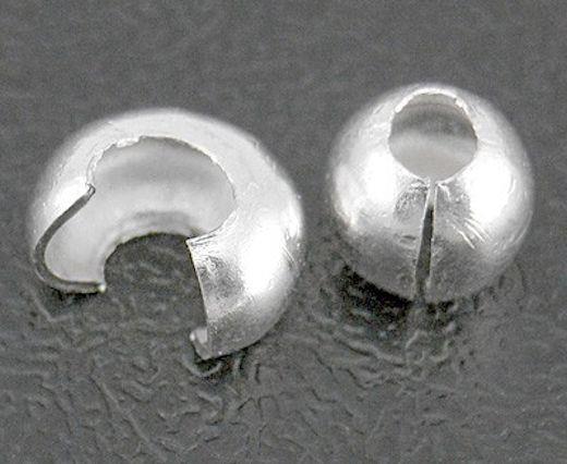 CRIMP COVER BEADS CHOOSE 3 4 5mm SILVER plated