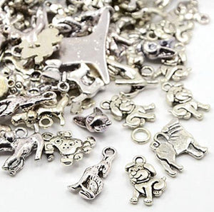 Dog Charms Pendants 30g Tibetan Antique Silver Mixed shape Jewellery Making C155