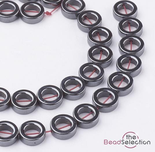 Hematite Ring Donut Beads 10mm Jewellery Making HEM65