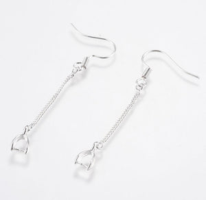 2 Fish Hook Earrings 18mm With Hanging Pendant Bail Ear Wires Silver P –  The Bead Selection