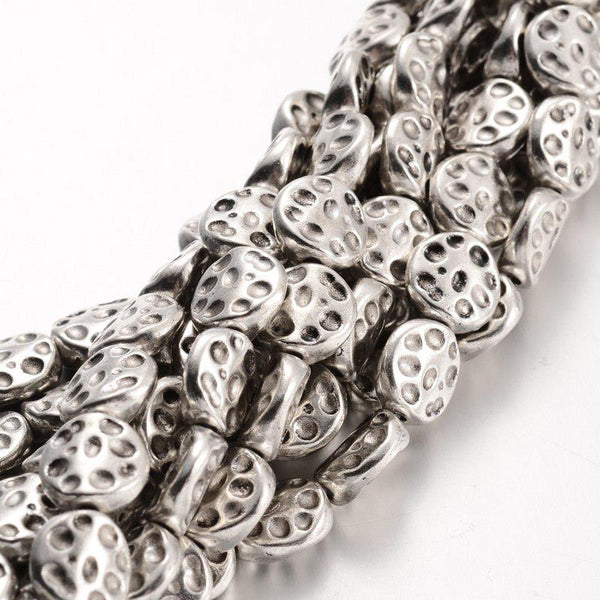10 TIBETAN SILVER FLAT ROUND SPACER BEADS 10mm x 4mm TOP QUALITY (TS19)