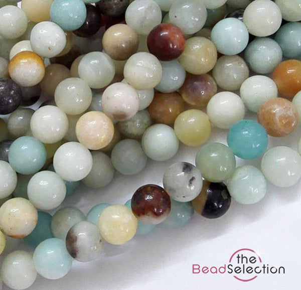 Flower Amazonite Round Gemstone Beads 8mm 25 Beads Chakra Stone GS131