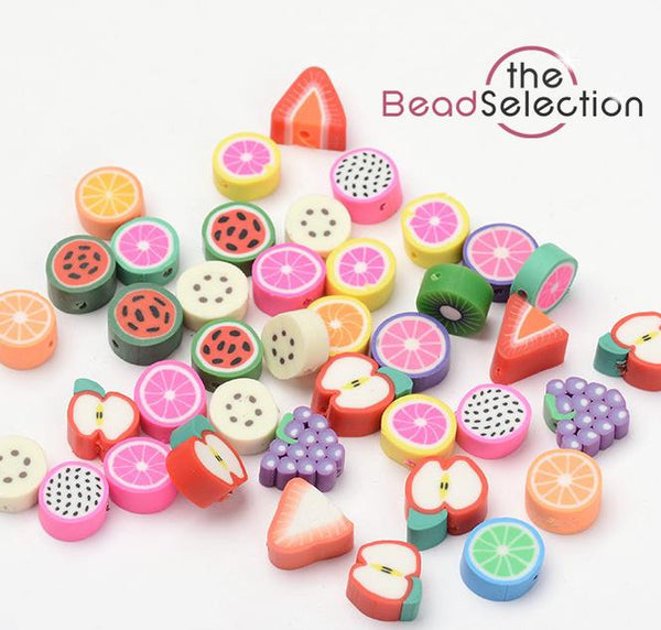 20 Fruit Fimo Polymer Clay Beads Mixed Jewellery Making MSC47