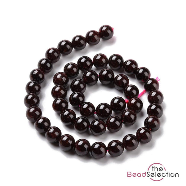 25 Dark Red Garnet Round Beads Gemstone 8mm Healing Jewellery Making GS139