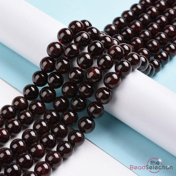 25 Dark Red Garnet Round Beads Gemstone 8mm Healing Jewellery Making GS139