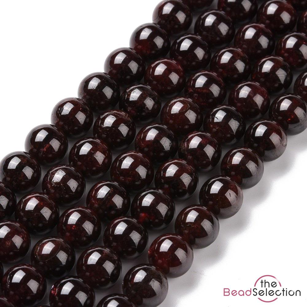 25 Dark Red Garnet Round Beads Gemstone 8mm Healing Jewellery Making GS139