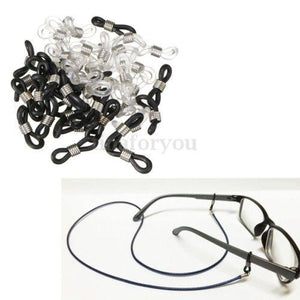 20 EYE GLASSES CORD SPECTACLE CHAIN STRAP HOLDER RUBBER LOOP ENDS approx 20mm.