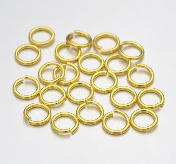 500 JUMP RINGS OPEN 3mm GOLD PLATED 0.6mm THICK JEWELLERY MAKING FINDINGS JR12