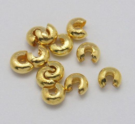 CRIMP COVER BEADS CHOOSE 3mm 4mm 5mm SILVER GOLD BRONZE plated TOP QUALITY