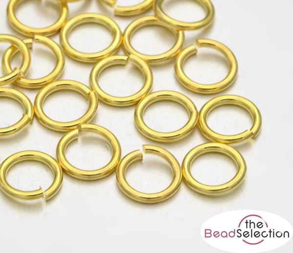 500 JUMP RINGS OPEN 3mm GOLD PLATED 0.6mm THICK JEWELLERY MAKING FINDINGS JR12