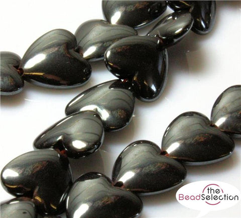 PREMIUM QUALITY 10mm HEART HEMATITE BEADS HEM37