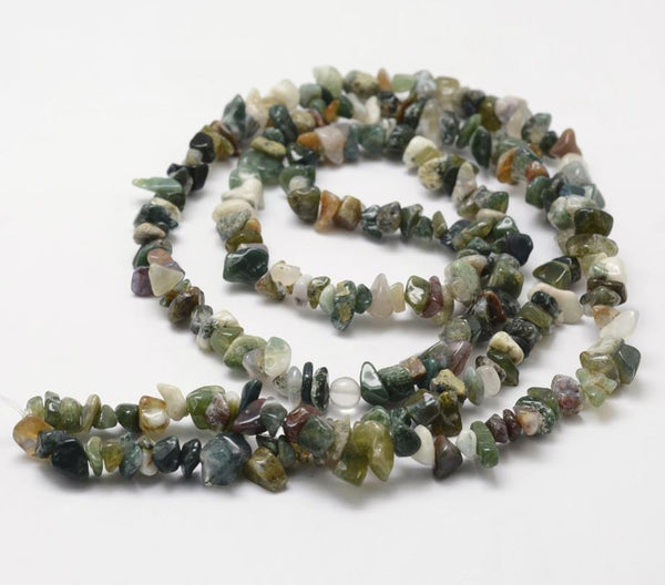 PREMIUM QUALITY INDIAN AGATE GEMSTONE CHIP BEADS 13mm - 5mm 200 Beads GC22