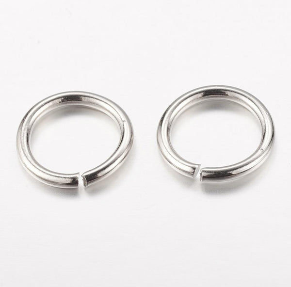 100 LARGE STRONG JUMP RINGS 12mm PLATINUM JEWELLERY MAKING FINDINGS JR11