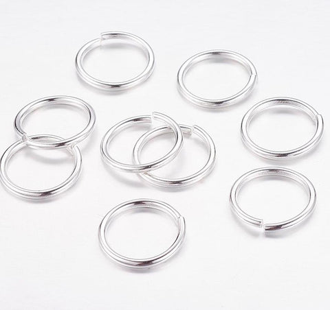 Bulk Sterling Silver Open Jump Rings 12mm 14mm 16mm With 1mm 