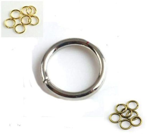 VERY STRONG SILVER PLATED JUMP RINGS 4, 5, 6,8,10mm