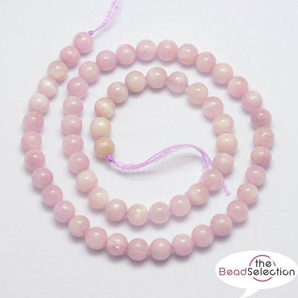 30 PREMIUM QUALITY LILAC PINK KUNZITE ROUND GEMSTONE BEADS 6mm GS81