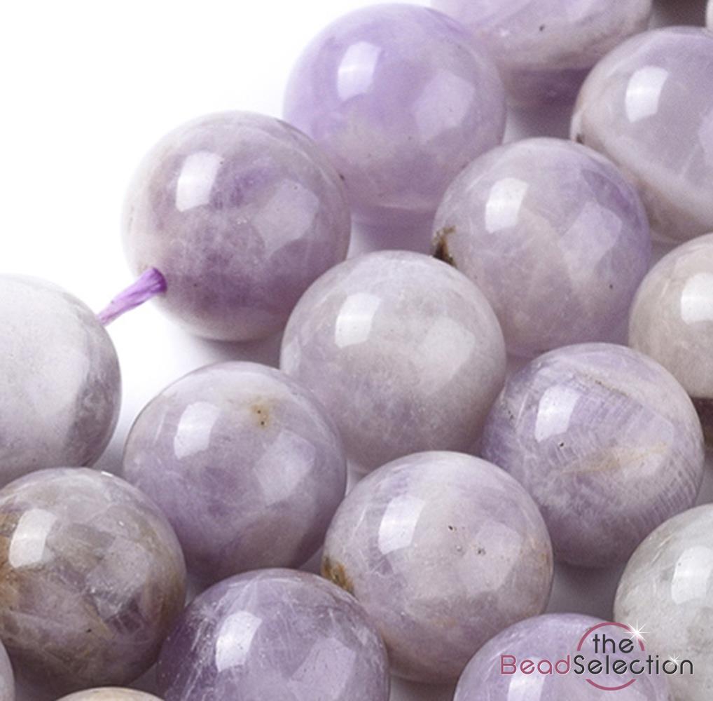 Lilac Amethyst Round Gemstone Beads 25 8mm Chakra Stones GS132