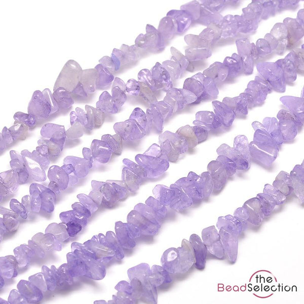 Lilac Amethyst Beads Chip 8mm-5mm 1 Strand 250+ Gemstone Jewellery Making GC51