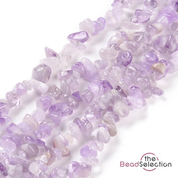 Lilac Amethyst Beads Chip 8mm-5mm 1 Strand 250+ Gemstone Jewellery Making GC51