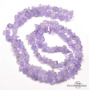 Lilac Amethyst Beads Chip 8mm-5mm 1 Strand 250+ Gemstone Jewellery Making GC51