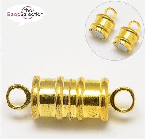5 MAGNETIC CLASPS 16mm VERY STRONG GOLD PLATED JEWELLERY MAKING ( AF6 )