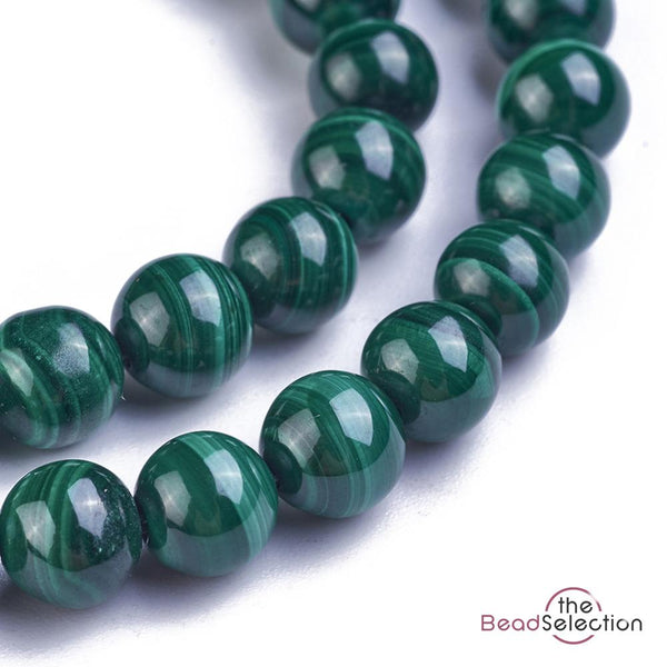 25 Green Malachite Round Beads Natural Gemstone 8mm Chakra Jewellery MakingGS164