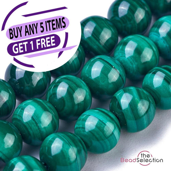 25 Green Malachite Round Beads Natural Gemstone 8mm Chakra Jewellery MakingGS164