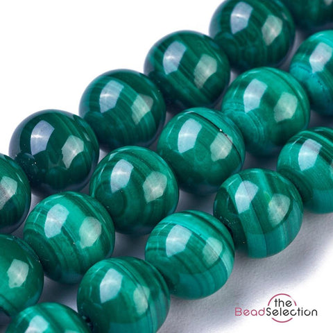 25 Green Malachite Round Beads Natural Gemstone 8mm Chakra Jewellery MakingGS164