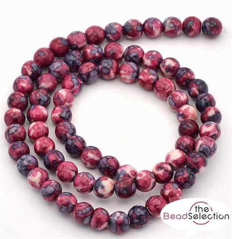 20 PREMIUM QUALITY OCEAN JADE ROSE PINK ROUND GEMSTONE BEADS 10mm GS17