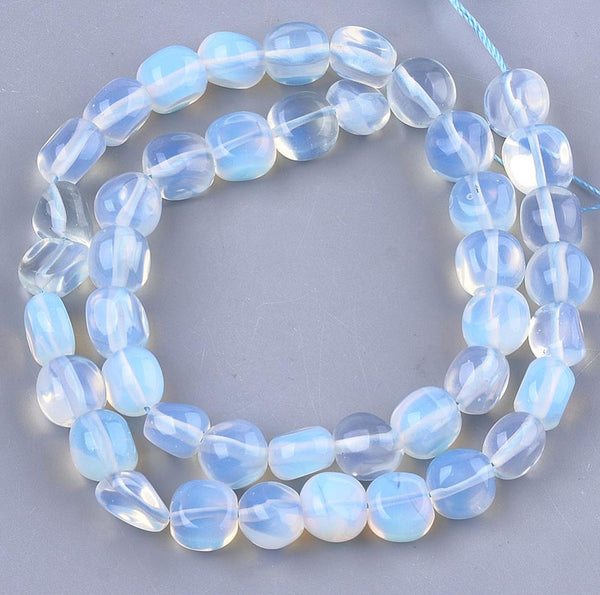 40 OPALITE GEMSTONE LARGE TUMBLED NUGGET CHIP BEADS 10mm - 19mm GC25