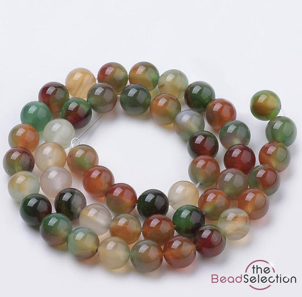 Peacock Agate Round Gemstone Beads 10mm 20 Beads Jewellery Making GS162