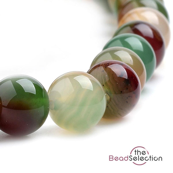 Peacock Agate Round Gemstone Beads 10mm 20 Beads Jewellery Making GS162