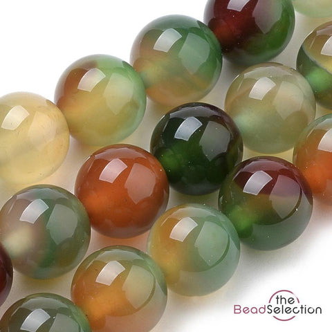 Peacock Agate Round Gemstone Beads 8mm 25 Beads Jewellery Making GS147