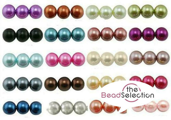 GLASS PEARL BEADS ROUND 8mm