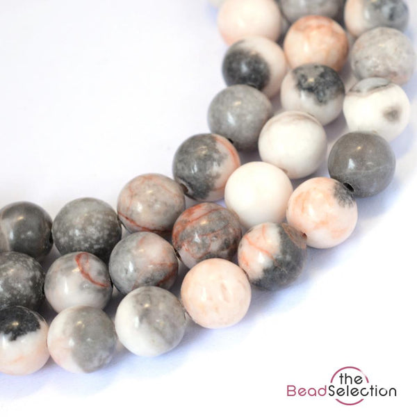 20 Pink Zebra Jasper Natural Gemstone Beads 10mm Jewellery Making GS146