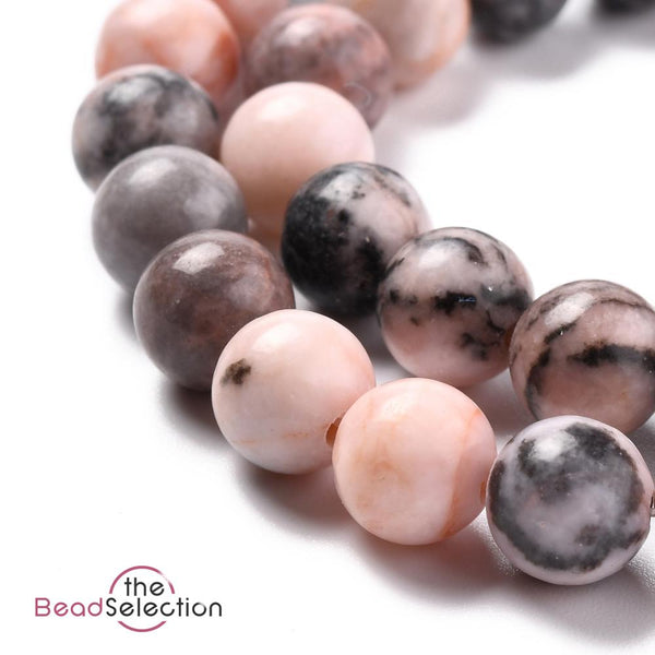 20 Pink Zebra Jasper Natural Gemstone Beads 10mm Jewellery Making GS146