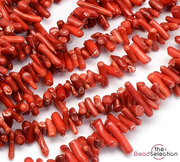 Red Coral Chip Beads 15mm - 5mm 200+ 1 STRAND Beads Jewellery Making GC71