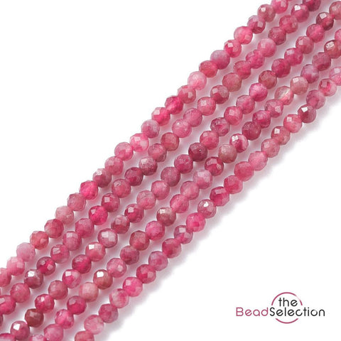 175+ AAA Tiny Red Tourmaline Faceted Round Gemstone Beads 2.5mm 1 Strand GS124