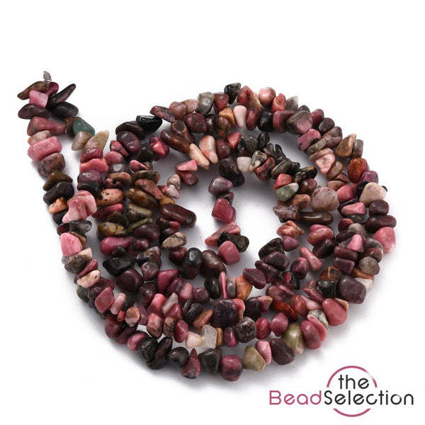 Rhodonite Beads Chip 8mm-5mm 1Strand 240+ Natural Gemstone Jewellery Making GC59