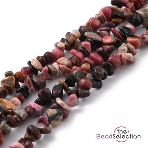 Rhodonite Beads Chip 8mm-5mm 1Strand 240+ Natural Gemstone Jewellery Making GC59