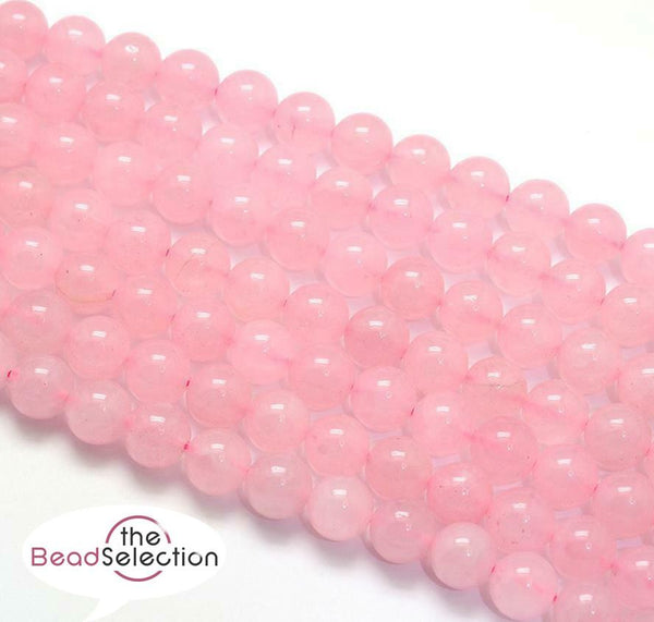25 Pink Rose Quartz Round Beads Gemstone 8mm Chakra Jewellery Making GS63