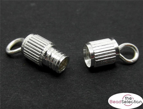 20 SCREW BARREL CLASPS 14mm SILVER PLATED TOP QUALITY AG30